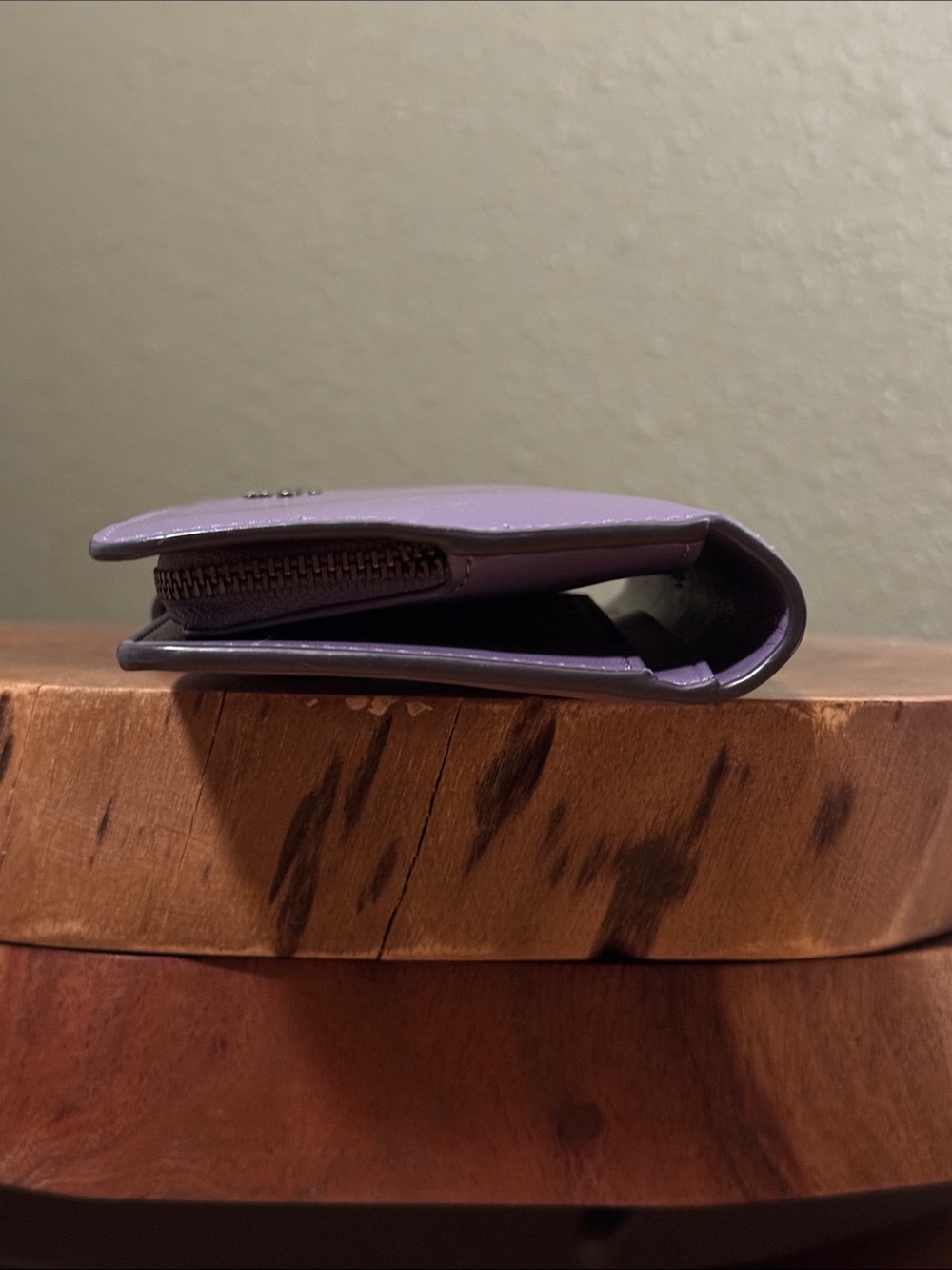 Rare Color Coach Skinny Wallet in Muted Grape - Picture 7 of 10